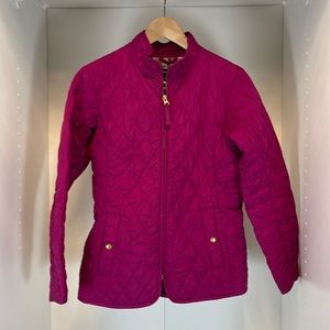 EUC Lands End Quilted Light Coat Size 10-12